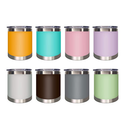 Tubler de voyage en acier inoxydable avec poignée et couvercle revêtus de poudre Durable et coloré