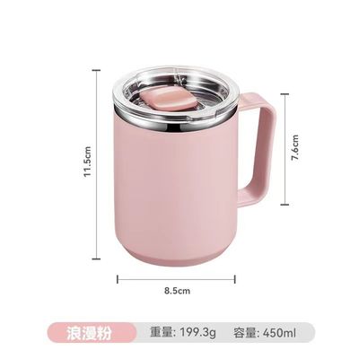 Une tasse de café en acier inoxydable à double paroi isolée avec couvercle