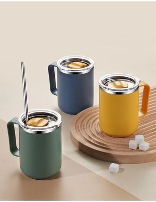 Coupe à café 14 oz Portable personnalisé à double paroi vide isolé tasses en acier inoxydable