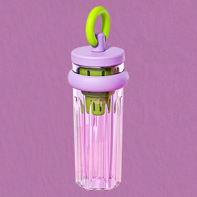 700 ml Bouteille en plastique transparente de grande capacité avec paille pour les voyages