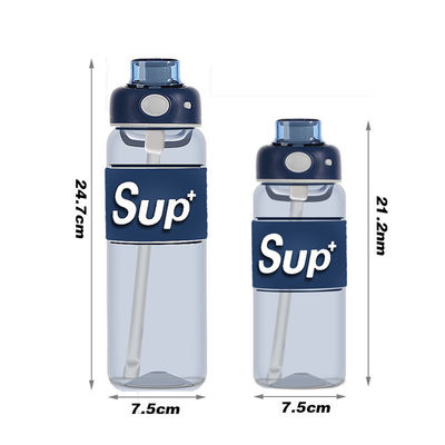 Unisexe 178g et 194g Gymnase de sport de grande capacité Bouteille d'eau Tritan avec infuseur à paille