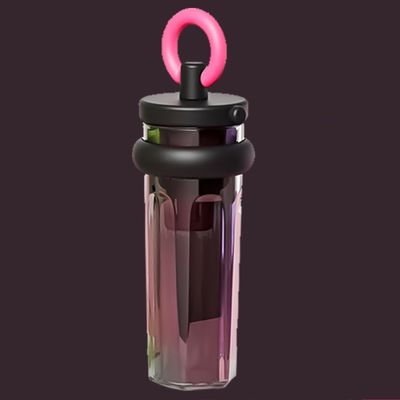 700 ml Bouteille en plastique transparente de grande capacité avec paille pour les voyages