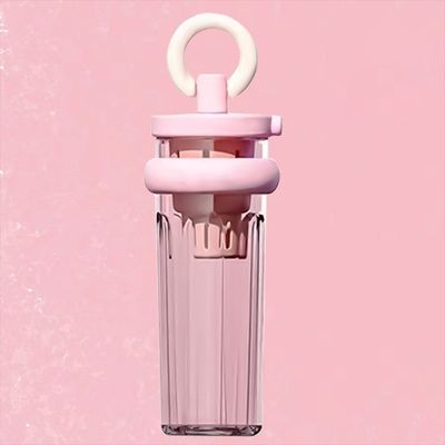 700 ml Bouteille en plastique transparente de grande capacité avec paille pour les voyages