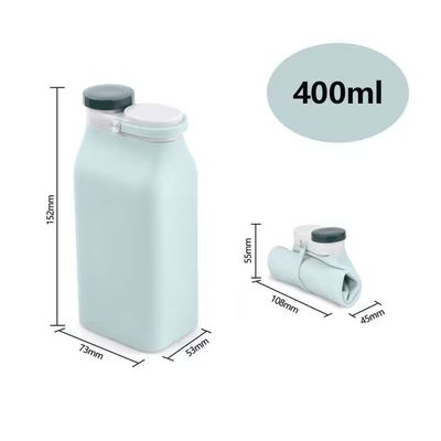 Bouteille d'eau en silicone pliable de 400 ml/600 ml, incontournable pour les voyages et les activités de plein air