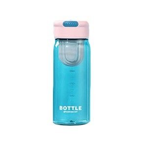 650 ml bouteille d'eau en plastique avec tasse à main pour étudiant avec échelle