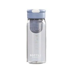 650 ml bouteille d'eau en plastique avec tasse à main pour étudiant avec échelle