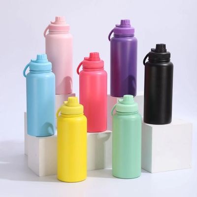 Bouteille d'eau en acier inoxydable de grande capacité pour activités extérieures portables