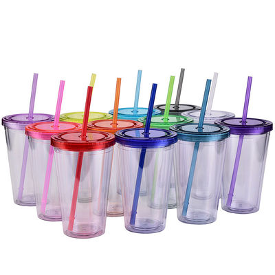 Applicable à l' eau bouillante Pour voyager en plein air Bouteille d'eau en plastique avec paille
