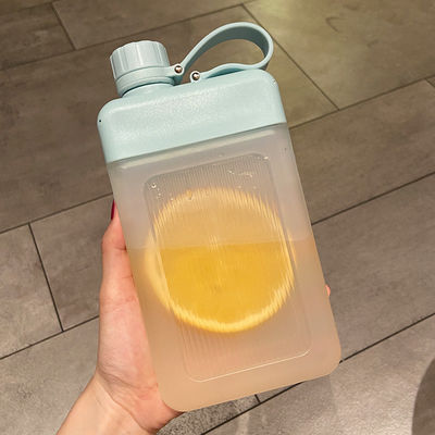 450 ml sans BPA Bouteille de jus de plastique de sport portable carré en PP avec capuchon
