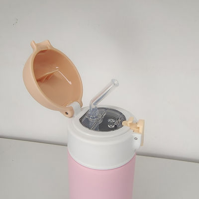 Bouteille d'eau isolée pour enfants de 16 oz avec paille