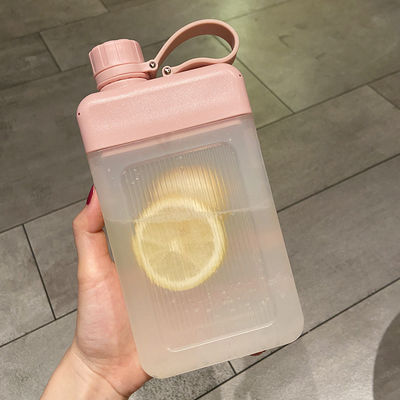 450 ml sans BPA Bouteille de jus de plastique de sport portable carré en PP avec capuchon