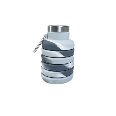 Bouteille d'eau pliable en silicone de 500 ml pour les voyages, gymnastique, sports, BPA gratuit, tasse d'étudiant sécurisée