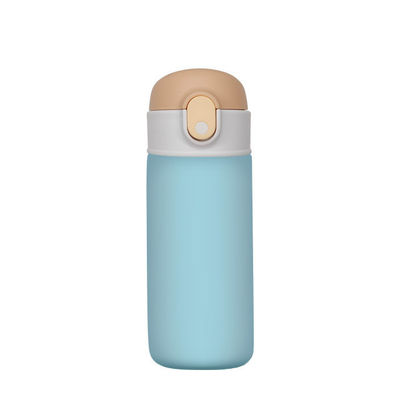 16 oz Flasque de sport pour enfants Flasque à vide isolé Thermomètre avec qualité alimentaire PP/Silicon