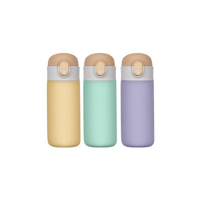 16 oz Flasque de sport pour enfants Flasque à vide isolé Thermomètre avec qualité alimentaire PP/Silicon