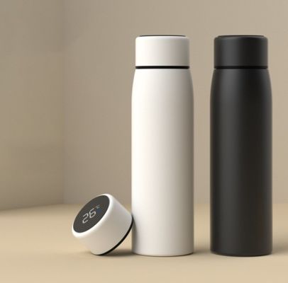 Bouteille d'eau isolée en métal à 380 ml, avec affichage de température et isolation