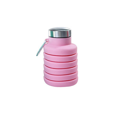 Logo personnalisé 500 ml Bouteille d'eau en silicone pour les vacances Gym Sports BPA gratuit Coupe étudiant