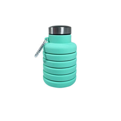 Logo personnalisé 500 ml Bouteille d'eau en silicone pour les vacances Gym Sports BPA gratuit Coupe étudiant