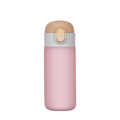Bouteille d'eau en acier inoxydable de 16 oz avec paille imperméable et isolée pour les enfants actifs