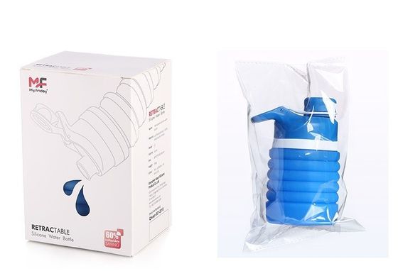 Logo personnalisé 750ml bouteille d'eau pliable silicone sans BPA pour les enfants