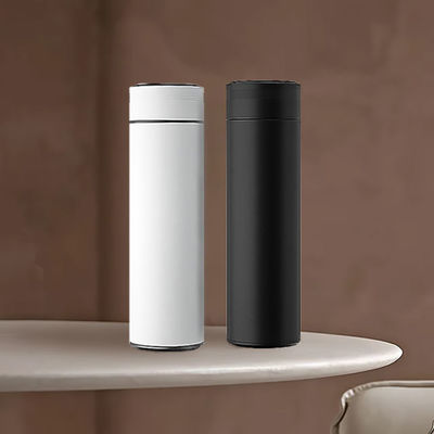 Thermos à sublimation intelligente en acier inoxydable à coupe droite avec affichage de température