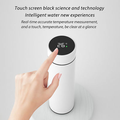 Thermos à sublimation intelligente en acier inoxydable à coupe droite avec affichage de température