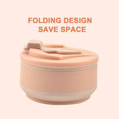Logo personnalisé Acceptable tasse de voyage en silicone Idéal pour les voyages et les activités de plein air
