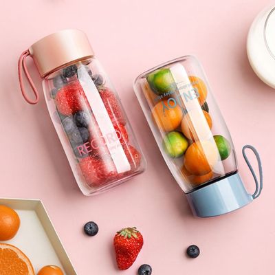 Performance d'isolation thermique Cute Portable 380 ml Transparent Coupe d'eau pour l' extérieur