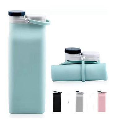Logo personnalisé Bouteille d'eau potable en silicone pliable Parfait pour les cadeaux d'affaires
