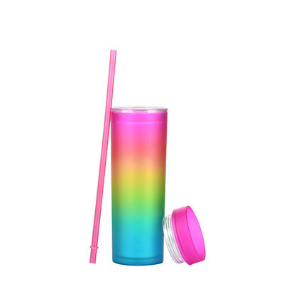 Bouteille d'eau en plastique de type paille raisonnable avec capuchon laser Compatible et offre