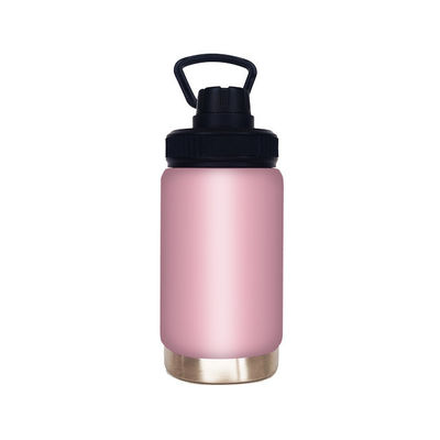 12 oz de flacon rose à double paroi réutilisable avec performance d'isolation thermique et poignée