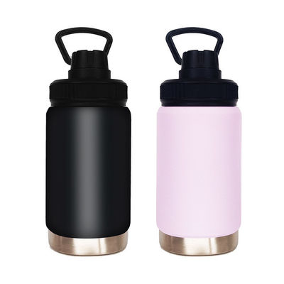 12 oz de flacon rose à double paroi réutilisable avec performance d'isolation thermique et poignée