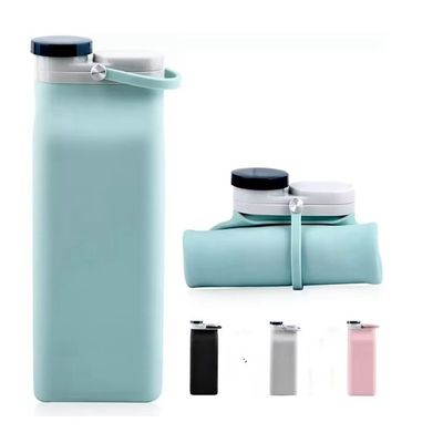Bouteille d'eau réutilisable Mode Bouteilles d'eau pliables en silicone de 600 ml pour une portabilité facile