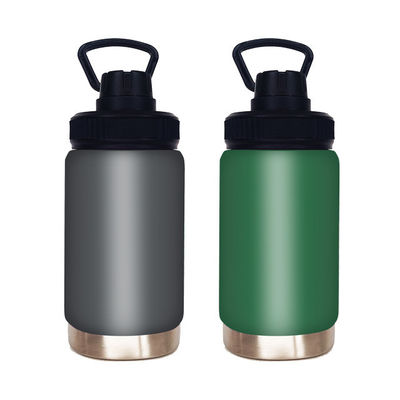 Bouteille d'eau en acier inoxydable personnalisée de grande capacité pour le sport à double paroi