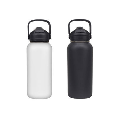 32OZ/40OZ/50OZ Bleu Logo personnalisé classique poignée Portable Sports Vacuum Bouteille en acier inoxydable
