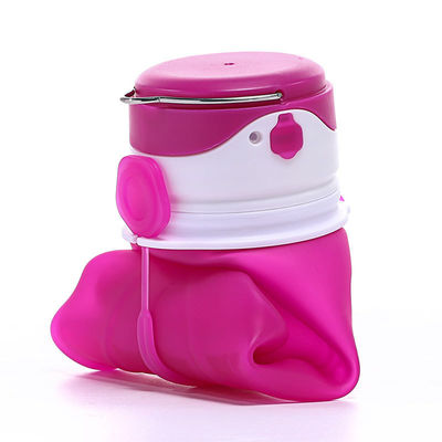 550ml Bpa libre clair sublimation Collable Gym Sport Enfants Bouteille d'eau en silicone avec lumière LED pour adultes