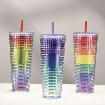 Camp 2023 Custom Outdoor Café personnalisé Tumbler Bouteille d'eau en plastique avec logo