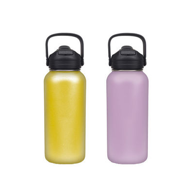 Coupe à bouteille de sport en acier inoxydable 304 à boulette à poignée portable avec personnalisation du logo