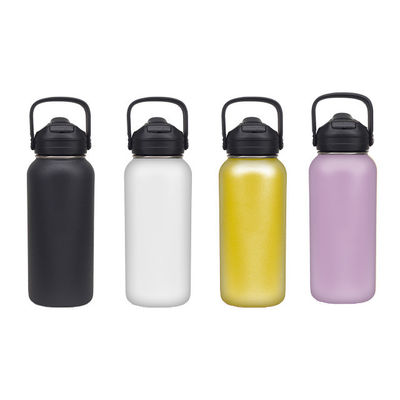 Coupe à bouteille de sport en acier inoxydable 304 à boulette à poignée portable avec personnalisation du logo