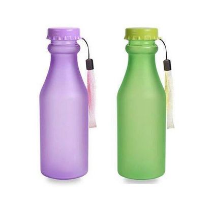 PC Plastique 550ml Portable Bouteille d'eau gelée scellée pour le voyage Yoga Courir Camping
