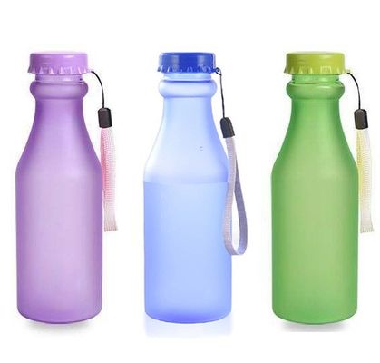 PC Plastique 550ml Portable Bouteille d'eau gelée scellée pour le voyage Yoga Courir Camping
