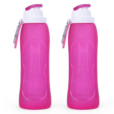 Bouteille d'eau pliable en silicone équipée d'un revêtement anticorrosion pour le sport et les voyages
