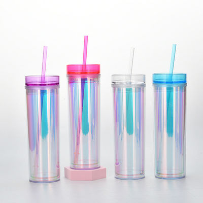 Accessoires avec paille 450ml écologique réutilisable en plastique avec logo