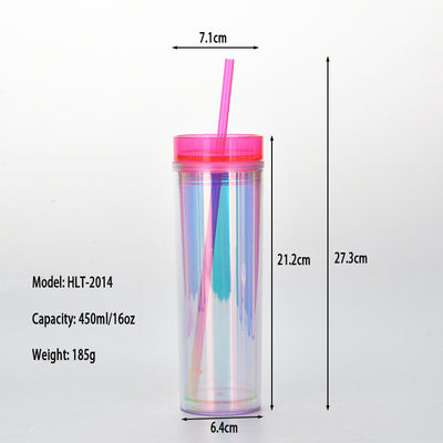 Accessoires avec paille 450ml écologique réutilisable en plastique avec logo