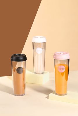 Coupe de café à double paroi pour adultes Logo personnalisé AS Coupe avec revêtement anticorrosion