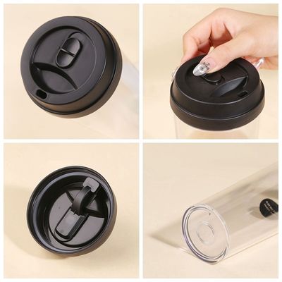 Coupe de café à double paroi pour adultes Logo personnalisé AS Coupe avec revêtement anticorrosion