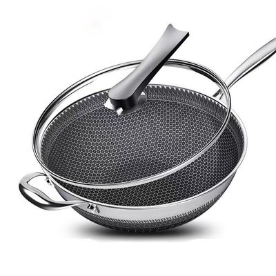 Différents modèles revêtement intérieur non adhésif sur mesure WOKS pour ustensiles de cuisine à chauffage rapide