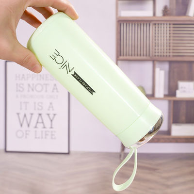 Bouteille de thé en verre de 450 ml durable avec résistance à haute température et logo personnalisé