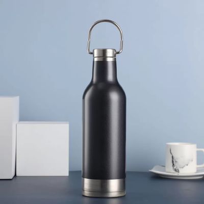 Bouteille d'eau isolée en acier inoxydable à double paroi de 16 oz Bouteille à vide avec logo