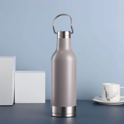 Bouteille d'eau isolée en acier inoxydable à double paroi de 16 oz Bouteille à vide avec logo