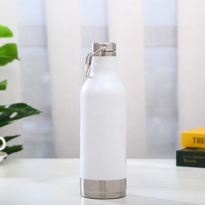 Bouteille d'eau isolée en acier inoxydable à double paroi de 16 oz Bouteille à vide avec logo